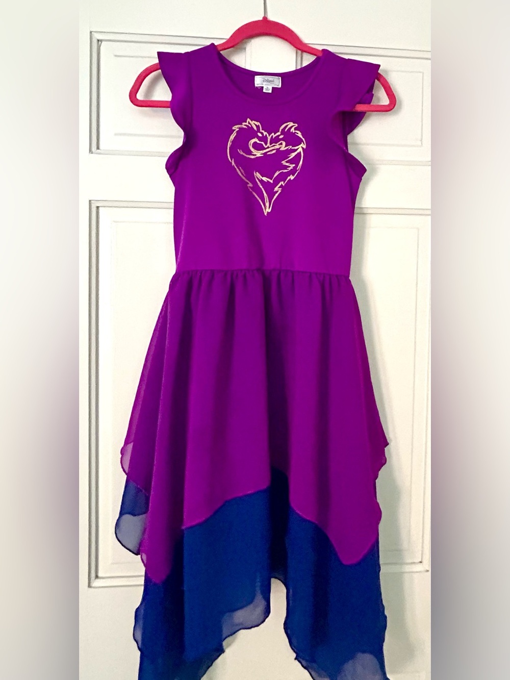 Disney D-Signed Descendants Mal Graphic Layered Dress